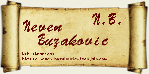 Neven Buzaković vizit kartica